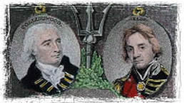 Collingwood (links) und Horatio Nelson (rechts)
