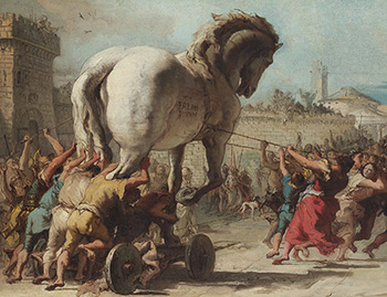 Das Trojanische Pferd war schon in der Antike ein Symbol für vermeintliche „Geschenke“, die in Wahrheit dem Unheil Tür und Tor öffnen.