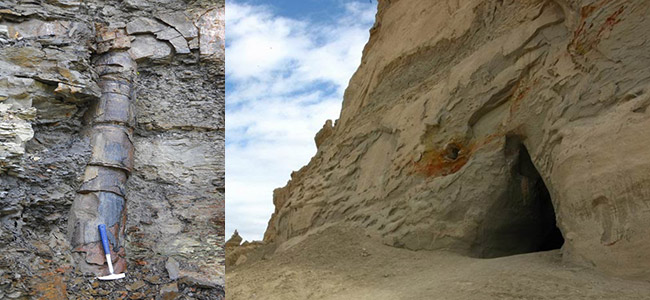 Baigong-Berg in China: Versteinerte Metallröhren in künstlich angelegten Höhlen, die weit über 100‘000 Jahre alt sind.