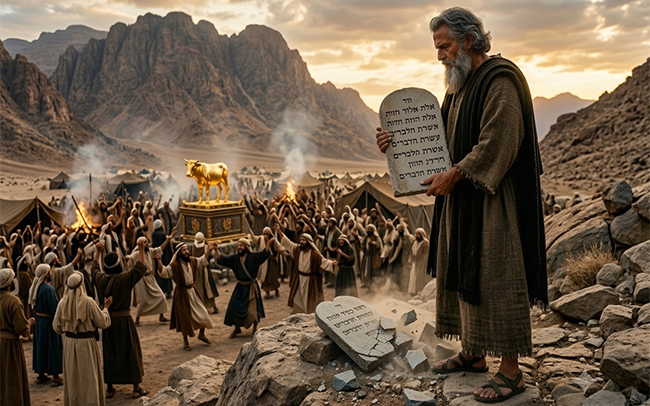 Moses mit den Gebotstafeln