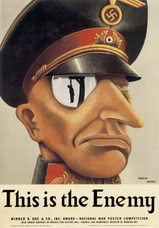 „Das ist der Feind“: US-Propagandaposter gegen Nazideutschland (1942).